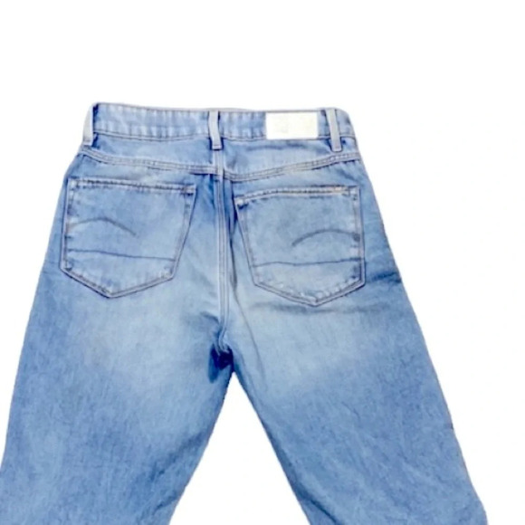 G-Star Restored Denim 3301 Ultra High Straight Leg Jeans Distressed Sz. 25 Waist - Picture 7 of 11